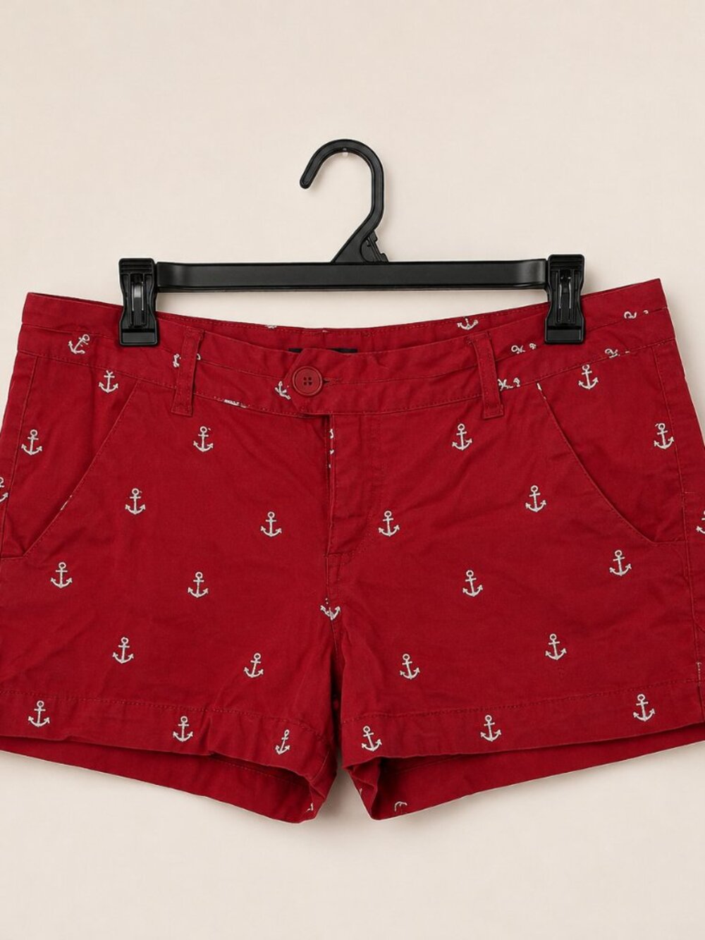 FSR Red Anchor Embroidered Chino Shorts Size 13